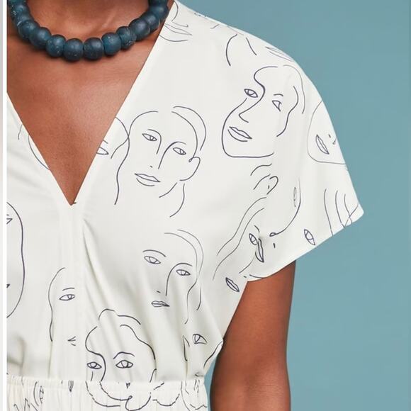 Corey Lynn Calter Black & White Visage Graphic Sheath Dress - Picture 11 of 11